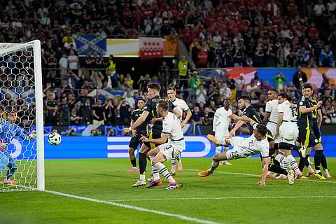 Scotland's Grant Hanley during the match against Switzerland
